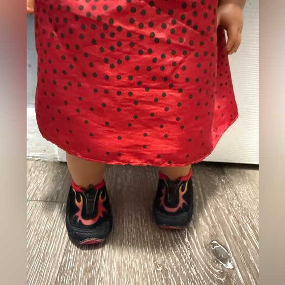 18” Possible Newberry Collection - Red Polka Dot Dress Doll with Black Hair - Picture 7 of 12